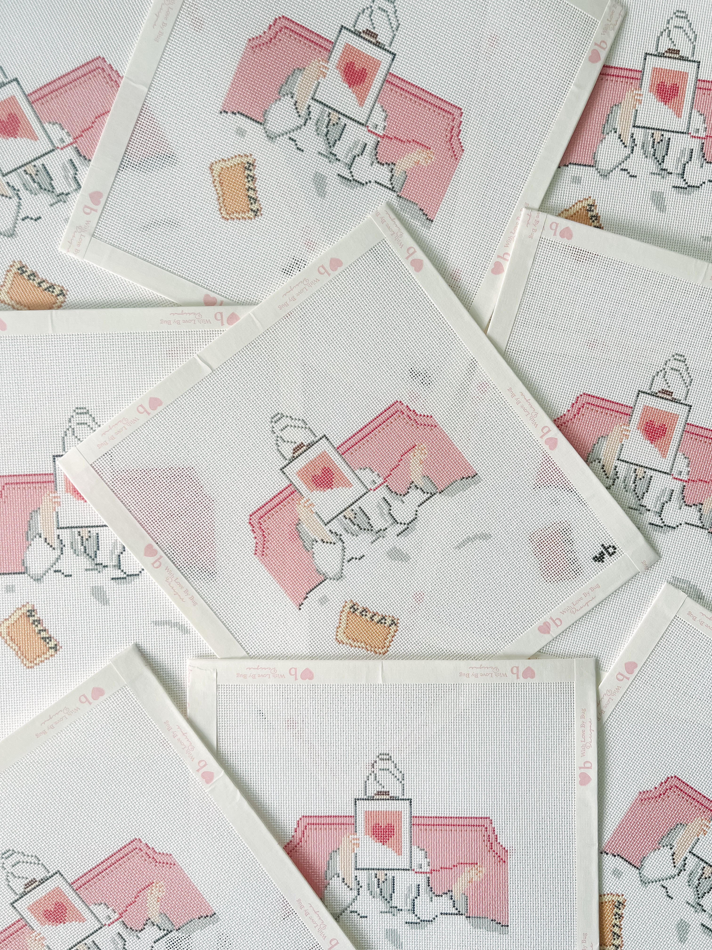 Printed Needlepoint Canvas:  Rather Be Stitching