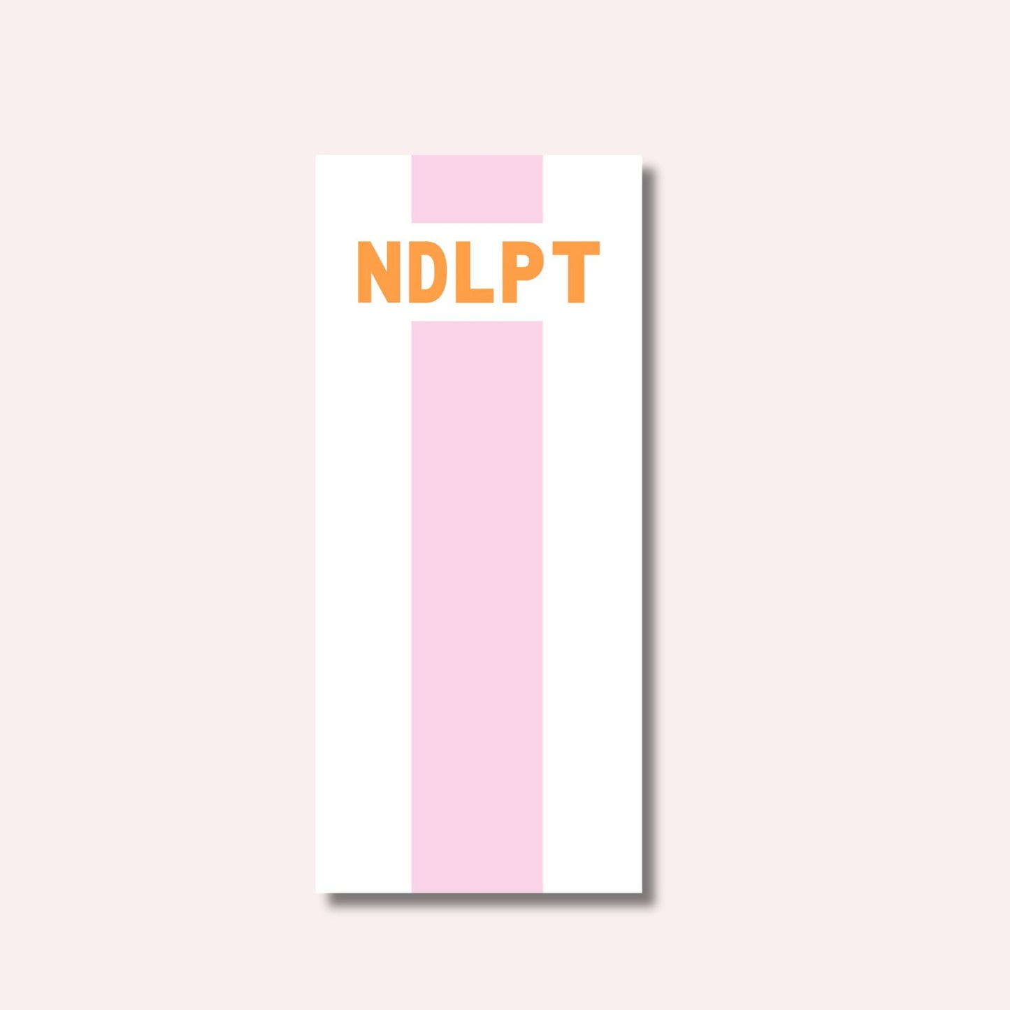 Notepad: Pink Striped Needlepoint Skinny Notepads