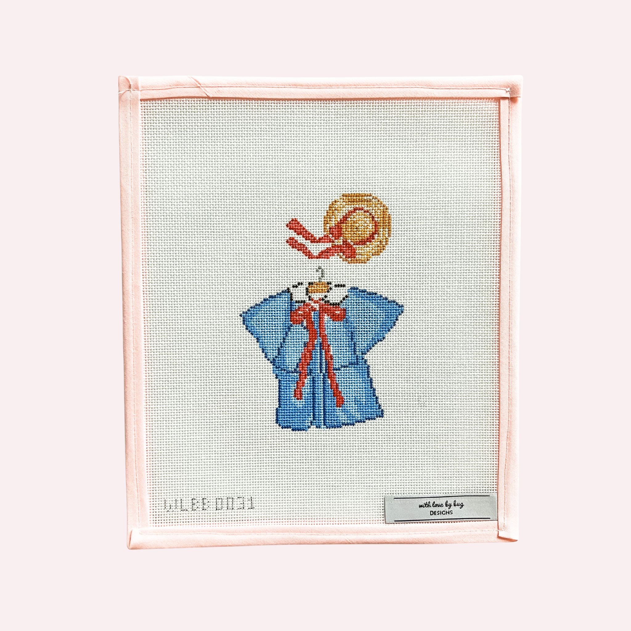 Needlepoint Canvas:  Blue Outfit