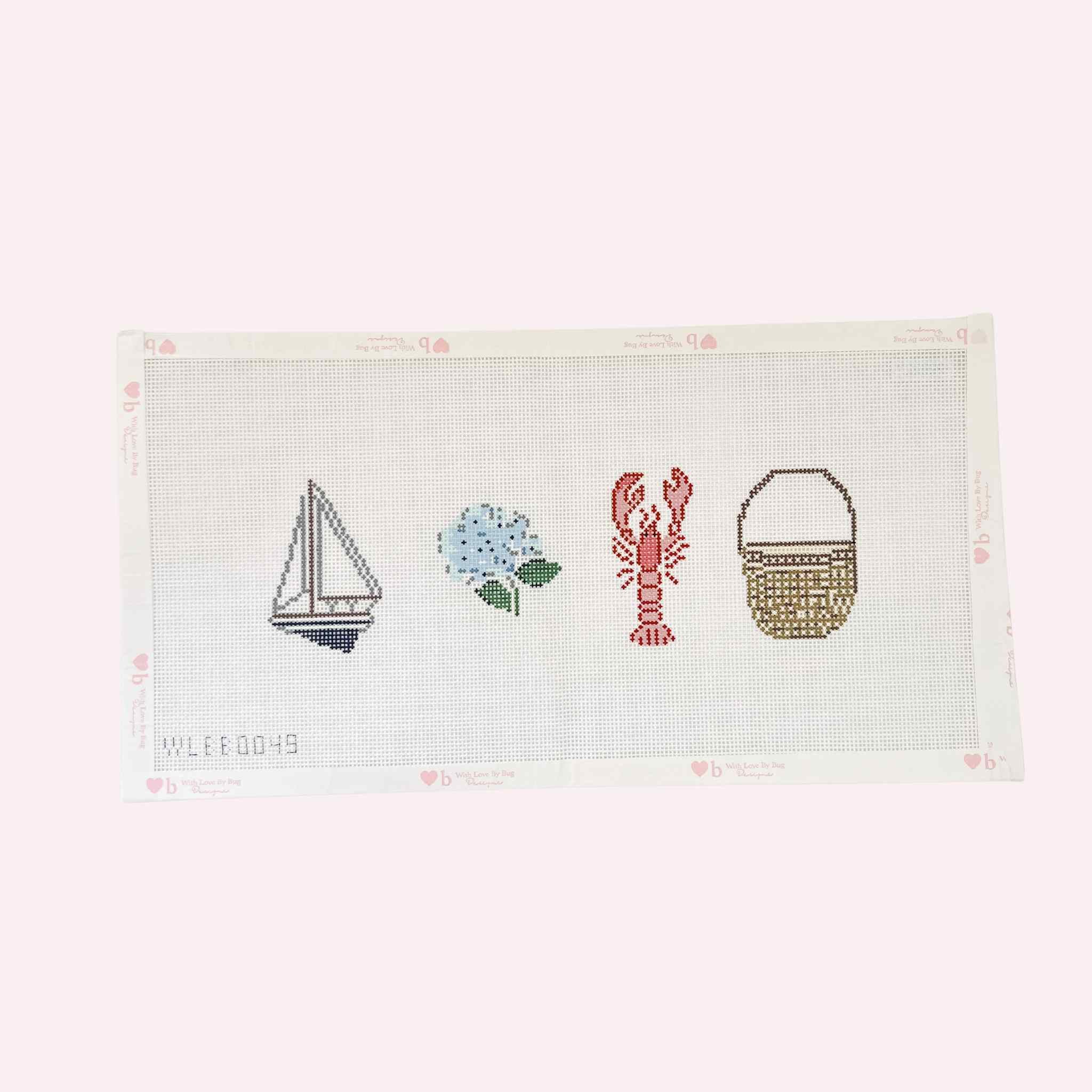 Needlepoint Canvas: Coastal Icons (13 Mesh)
