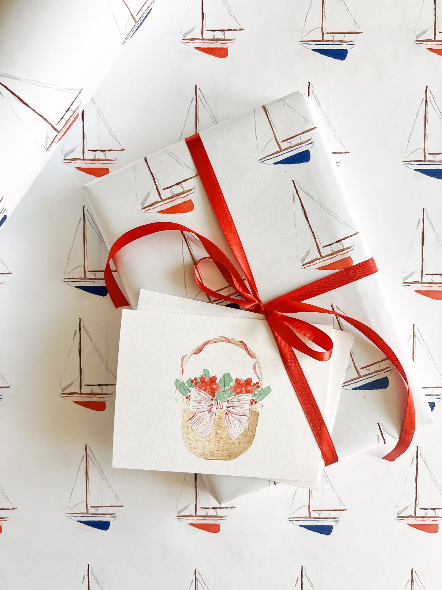 Greeting Card: Holiday Nantucket Basket