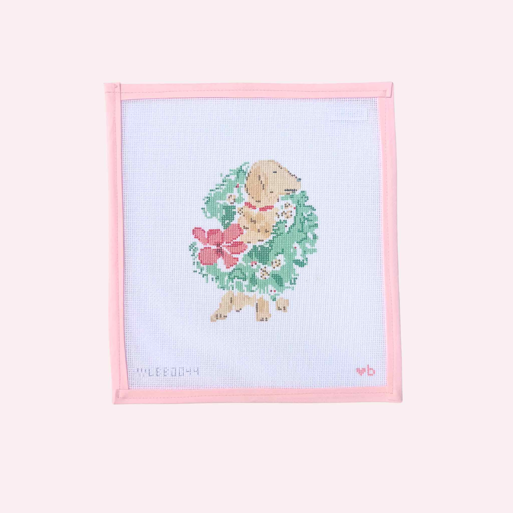 Needlepoint Canvas: Christmas Pup