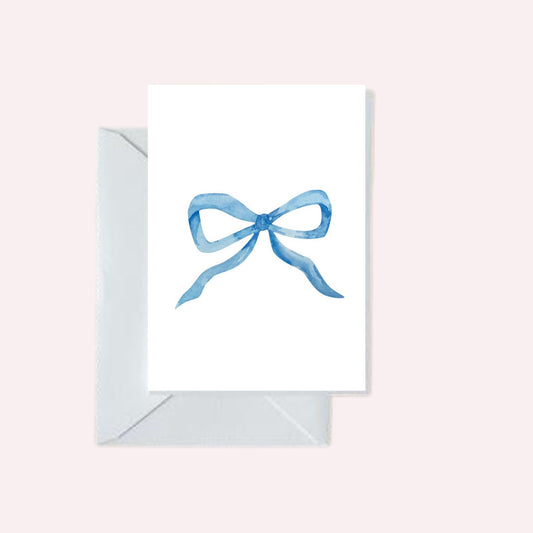 Mini Cards: Blue Bow