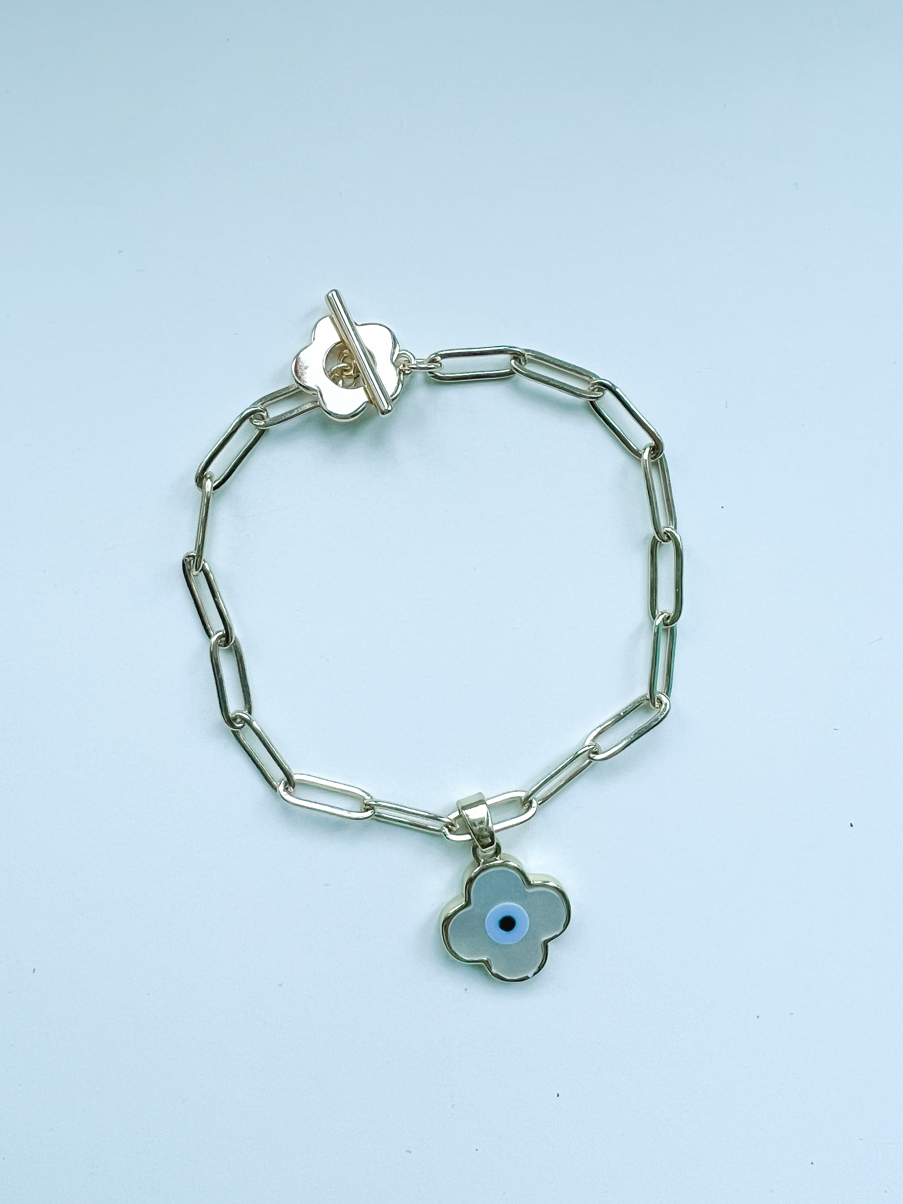 Mother of Pearl Evil Eye Bracelet
